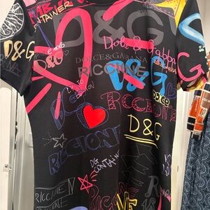 ✨ Authentic Dolce & Gabbana Graphic Tee – Made in Italy